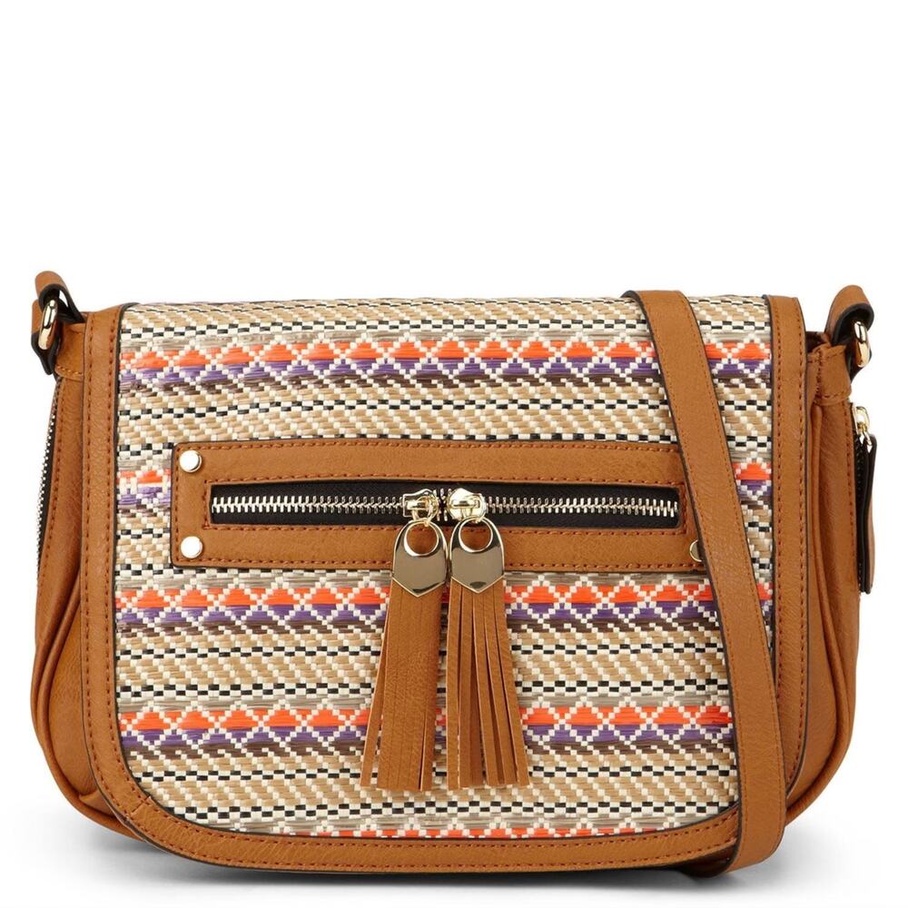 Aldo Expandable Woven Crossbody Bag